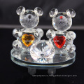 Animales de cristal elegante oso de peluche de cristal